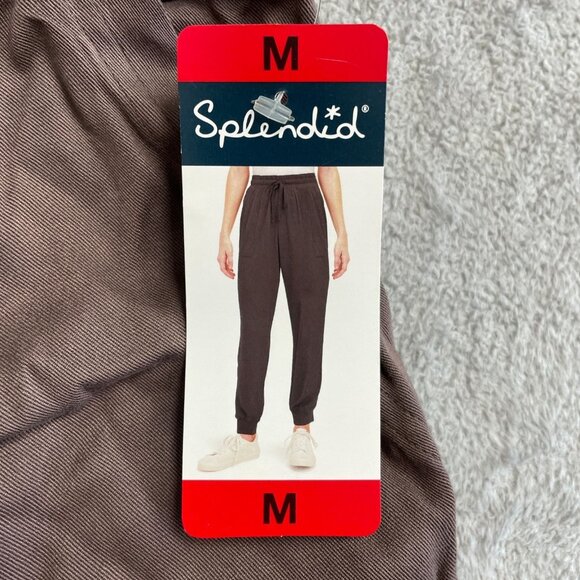NEW Splendid Women's Size M Rayon Jogger Pants Brown - Picture 6 of 8